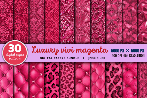 Download Luxury Vivid Magenta Digital Papers - Vivid Collection