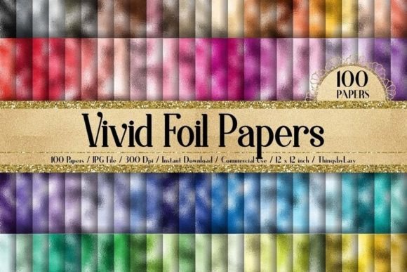 Download Vivid Foil Texture Digital Papers - Vivid Collection