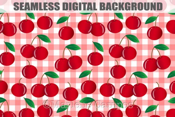Download Cherries Seamless Background Pattern 01 - Seamless background Collection