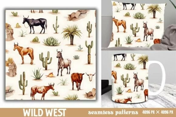 Download Wild West Western Seamless Background - Seamless background Collection