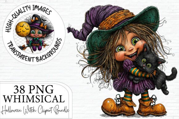 Download Halloween Witch Clipart PNG Bundle - Halloween witch Collection