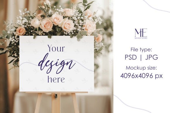 Download Wedding Welcome Sign Mockup Boho Floral - Wedding Collection