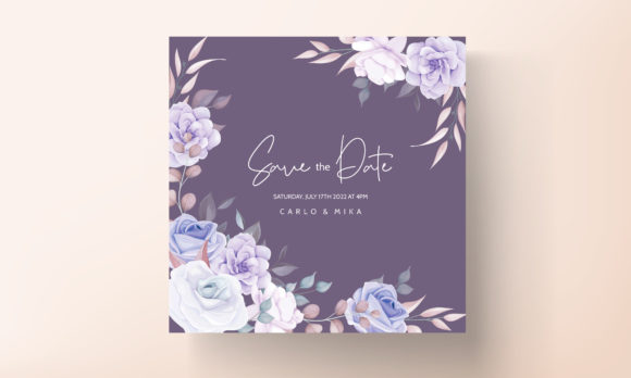 Download Purple Floral Wedding Invitation Design - Wedding Collection