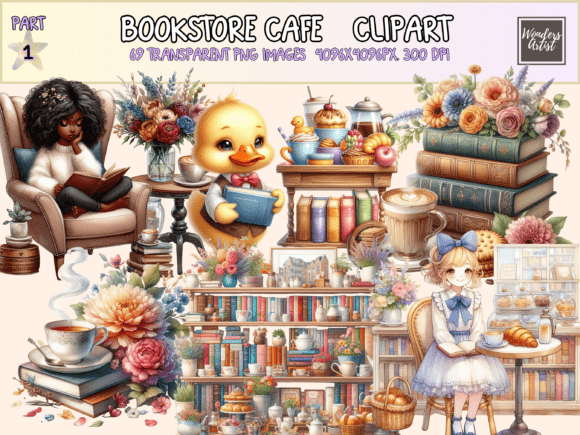 Download Bookstore Café Clipart - Cafe Collection