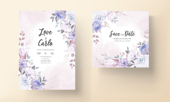 Download Purple Floral Wedding Invitation Design - Wedding Collection