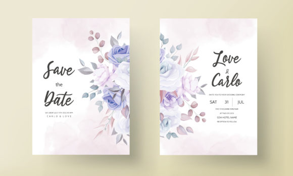Download Purple Floral Wedding Invitation Design - Wedding Collection
