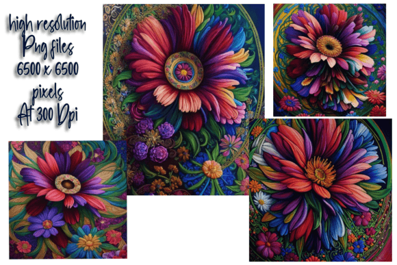 Download Whimsical Flowers in Vivid Colors - Vivid Collection