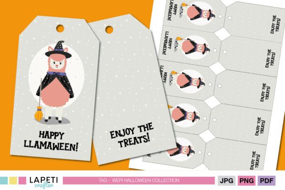 Download Printable Halloween Witch Llama Tags - Halloween witch Collection