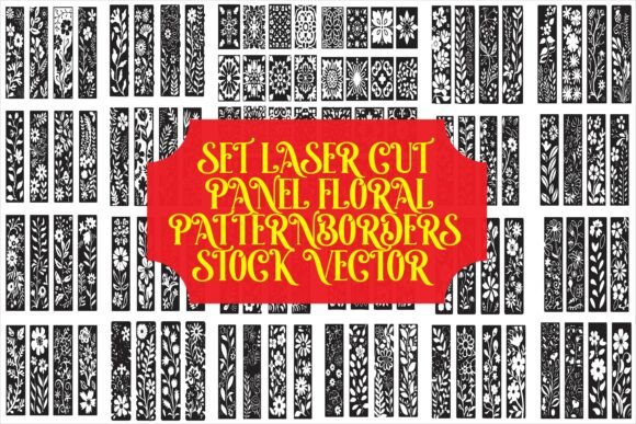 Download Set of Laser Cut Panel Floral Pattern - Floral pattern Collection