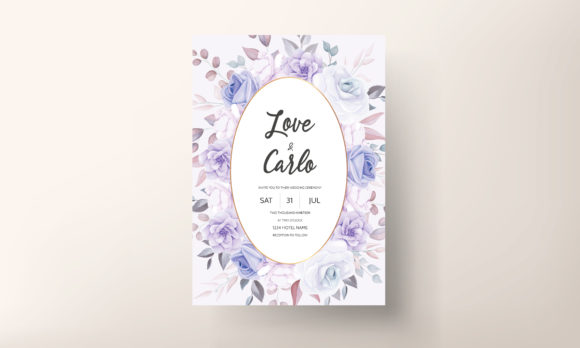 Download Purple Floral Wedding Invitation Design - Wedding Collection