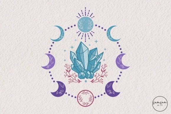 Download Crystal  Moon Phase PNG Sublimation - Moon phase png Collection