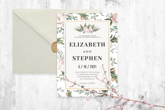 Download Rustic Floral Wedding Invitation - Wedding Collection